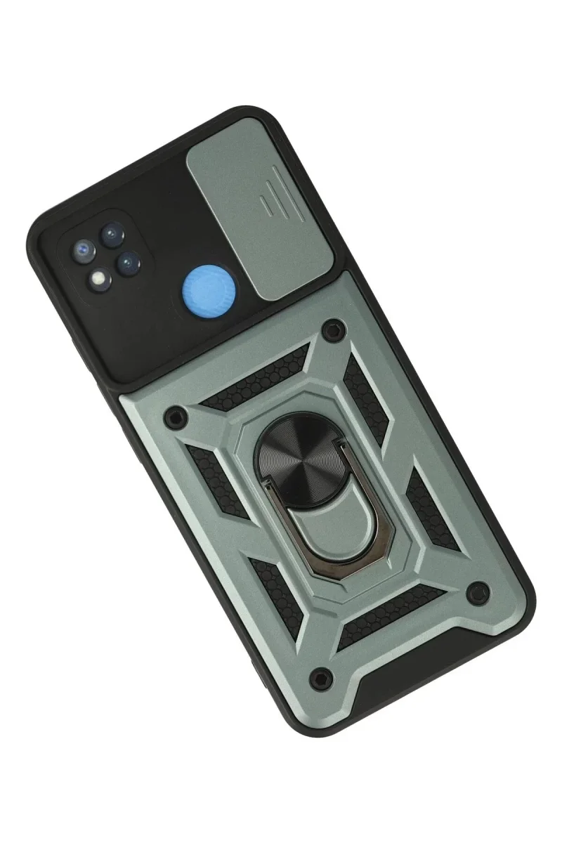 Xiaomi Redmi 9C Kılıf Pars Lens Yüzüklü Silikon - Yeşil Xiaomi Redmi 9C Kılıf Pars Lens Yüzüklü Silikon - Yeşil
