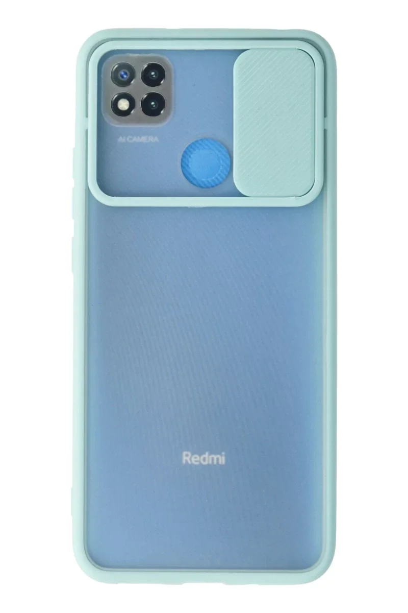 Xiaomi Redmi 9C Kılıf Palm Buzlu Kamera Sürgülü Silikon - Turkuaz Xiaomi Redmi 9C Kılıf Palm Buzlu Kamera Sürgülü Silikon - Turkuaz