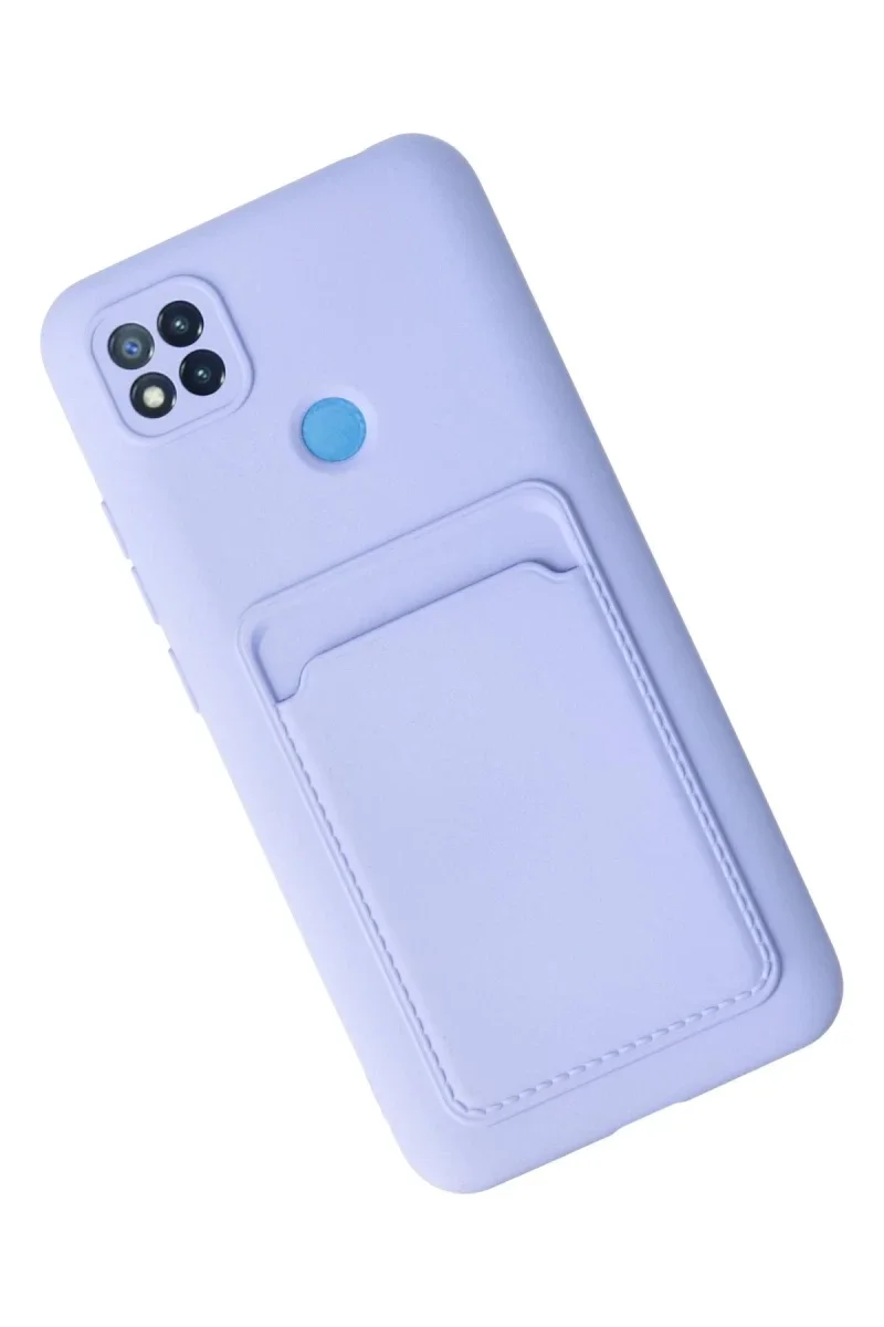 Xiaomi Redmi 9C Kılıf Kelvin Kartvizitli Silikon - Lila