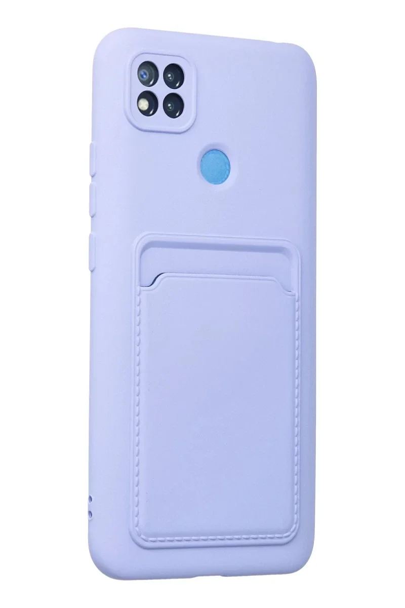 Xiaomi Redmi 9C Kılıf Kelvin Kartvizitli Silikon - Lila