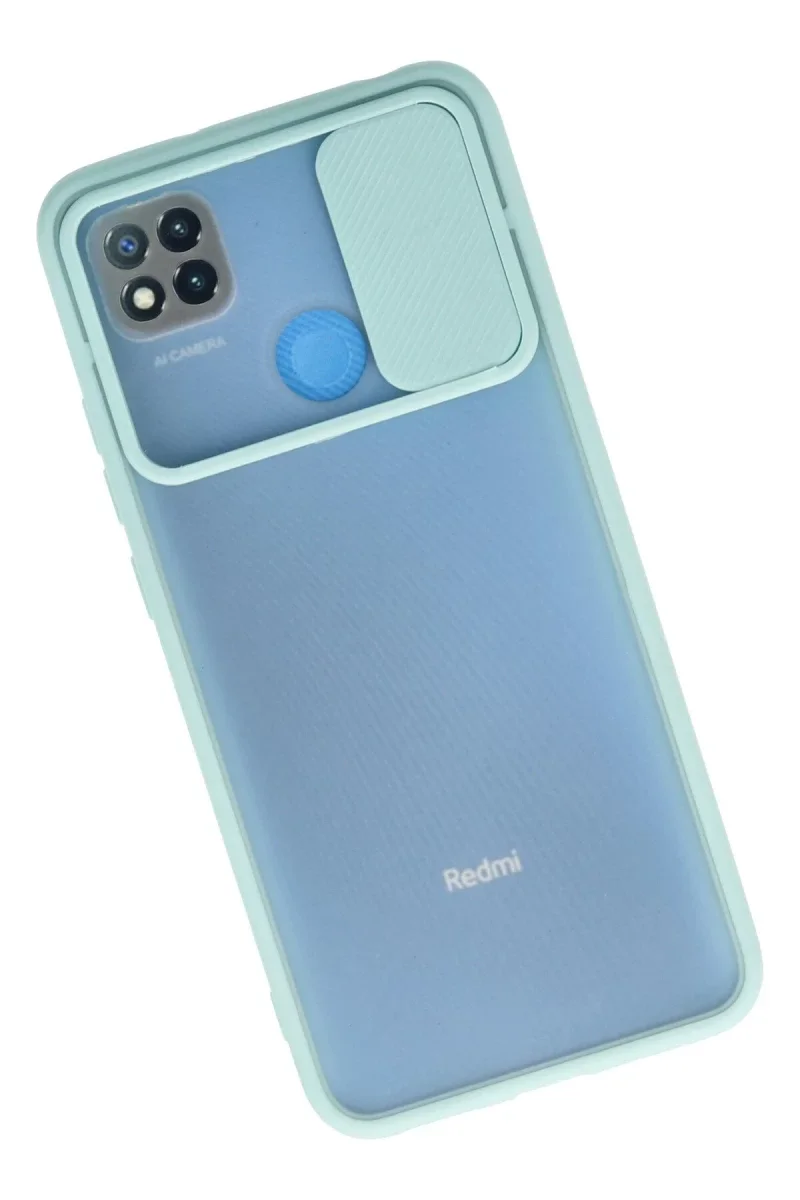 Xiaomi Redmi 9C Kılıf Palm Buzlu Kamera Sürgülü Silikon - Turkuaz Xiaomi Redmi 9C Kılıf Palm Buzlu Kamera Sürgülü Silikon - Turkuaz