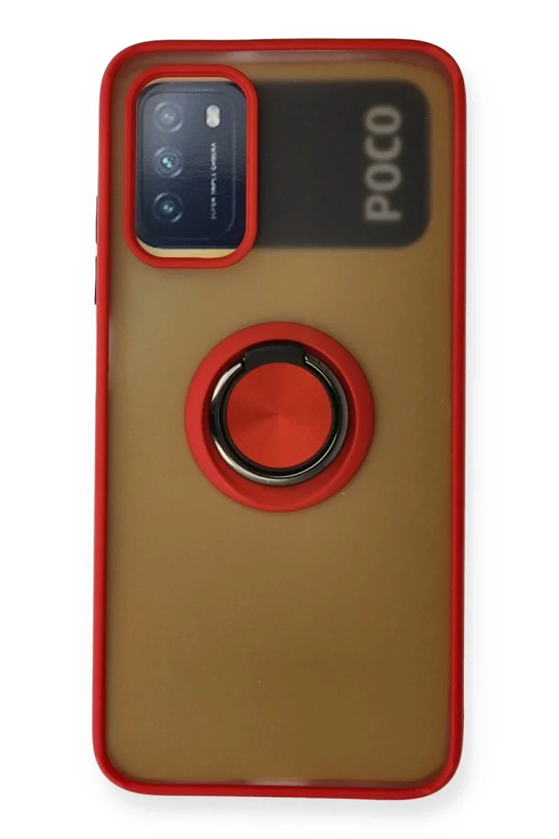Xiaomi Redmi 9T Kılıf Montreal Yüzüklü Silikon Kapak - Kırmızı Fiyatı, Yorumları ve Özellikleri