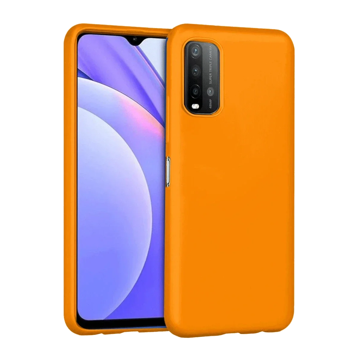 Xiaomi Redmi 9T Kılıf Nano içi Kadife Silikon - Turuncu