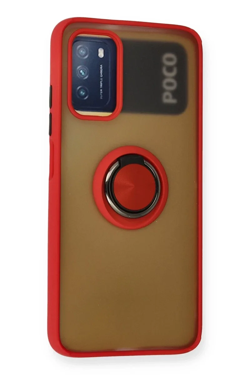 Xiaomi Redmi 9T Kılıf Montreal Yüzüklü Silikon Kapak - Kırmızı Fiyatı, Yorumları ve Özellikleri