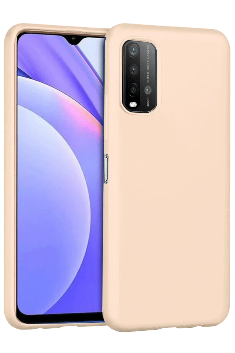 Xiaomi Redmi 9T Kılıf Nano içi Kadife Silikon - Pudra Xiaomi Redmi 9T Kılıf Nano içi Kadife Silikon - Pudra