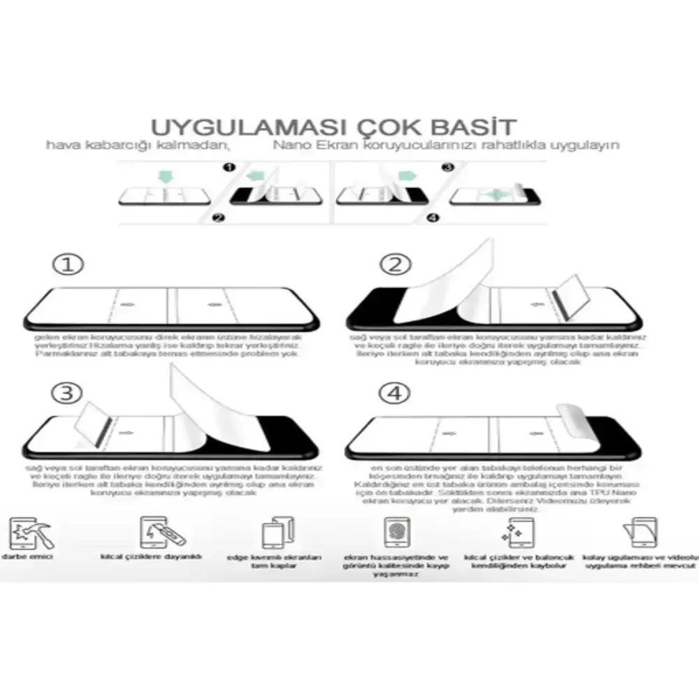 Xiaomi REDMİ A1 Nano Ekran Koruyucu 2 Adet Ultra İNCE Esnek MAT H
