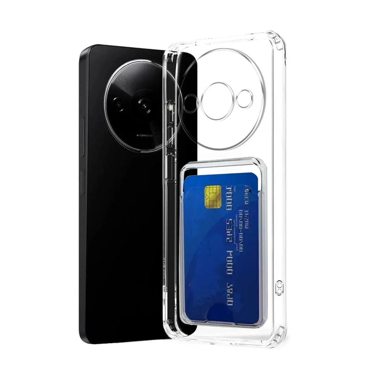 Xiaomi Redmi A3 4G Kılıf Kart Şeffaf Silikon - Şeffaf Xiaomi Redmi A3 4G Kılıf Kart Şeffaf Silikon - Şeffaf
