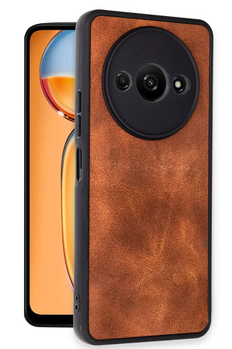 Xiaomi Redmi A3 4G Kılıf Aras Deri Kapak - Taba