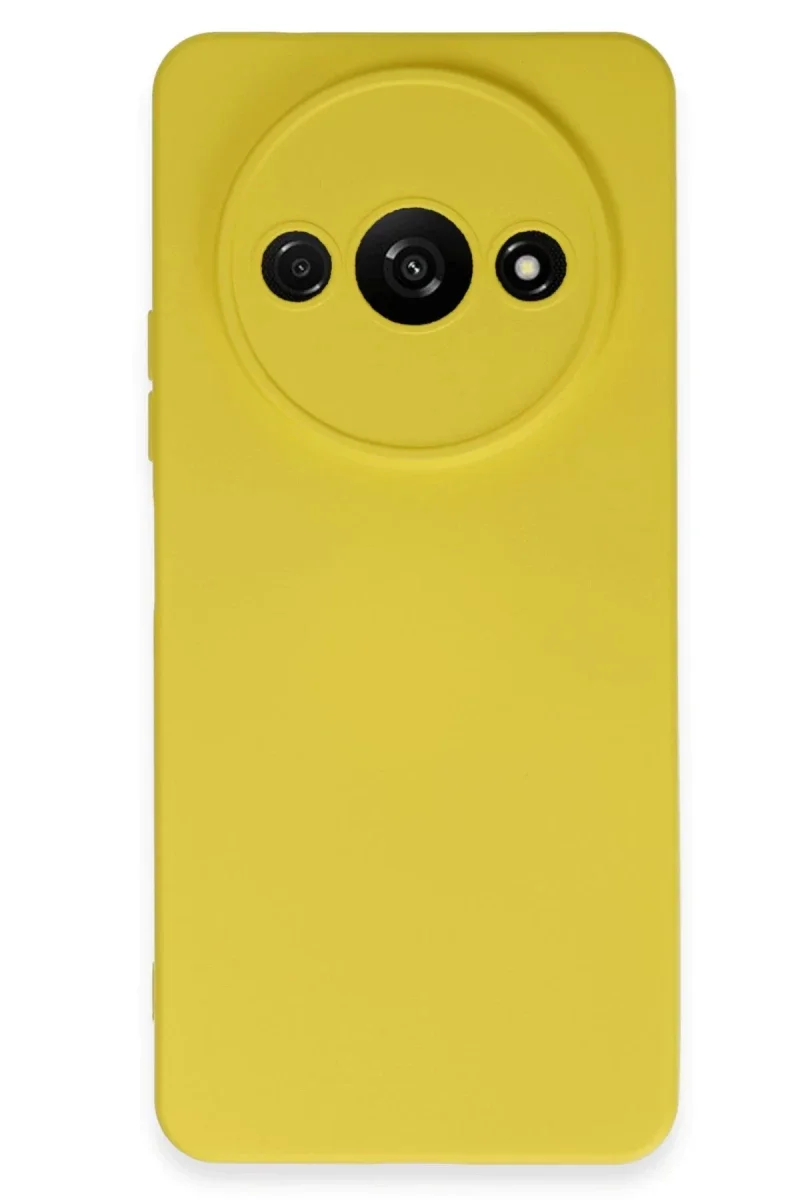 Xiaomi Redmi A3 4G Kılıf Nano içi Kadife Silikon - Sarı Xiaomi Redmi A3 4G Kılıf Nano içi Kadife Silikon - Sarı