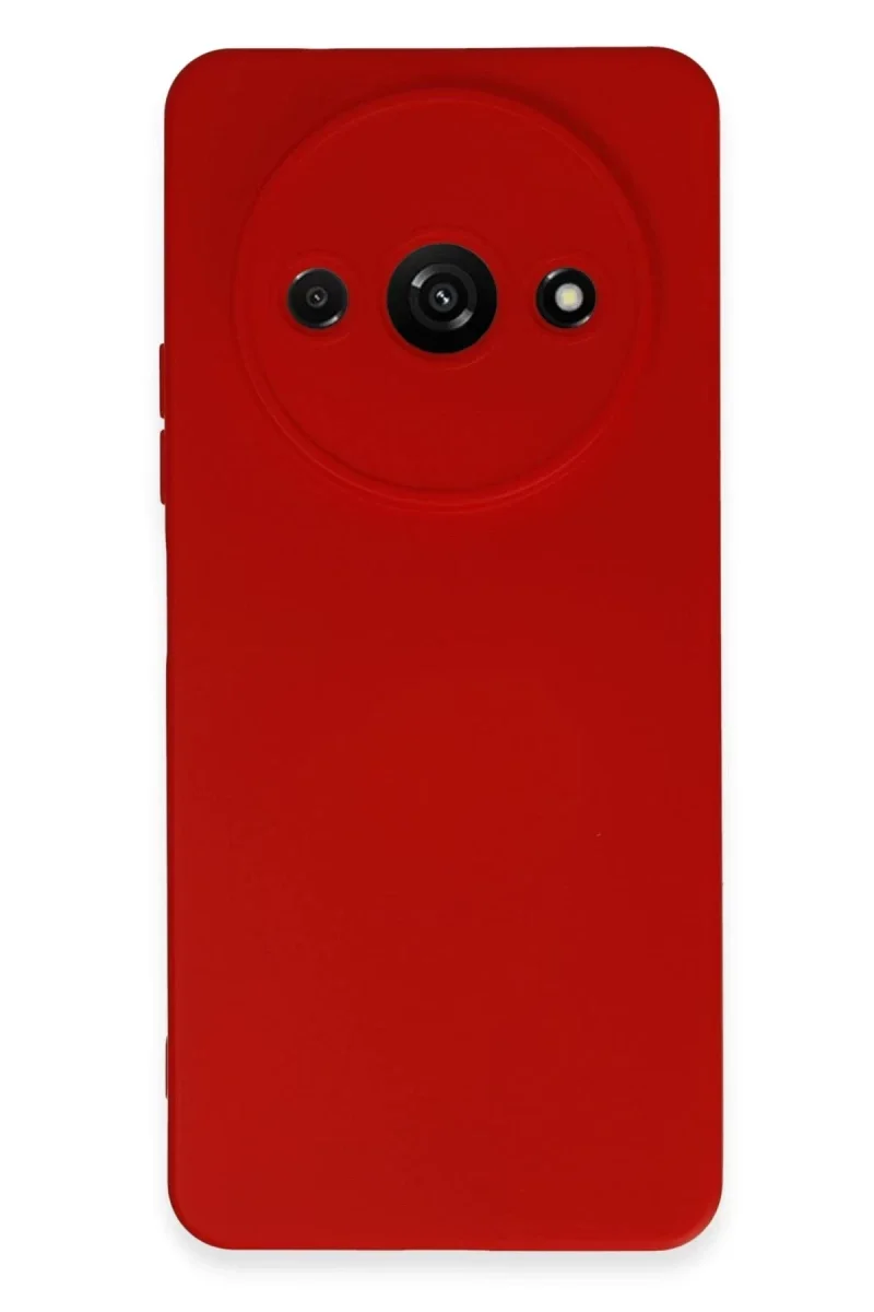 Xiaomi Redmi A3 4G Kılıf Nano içi Kadife Silikon - Kırmızı