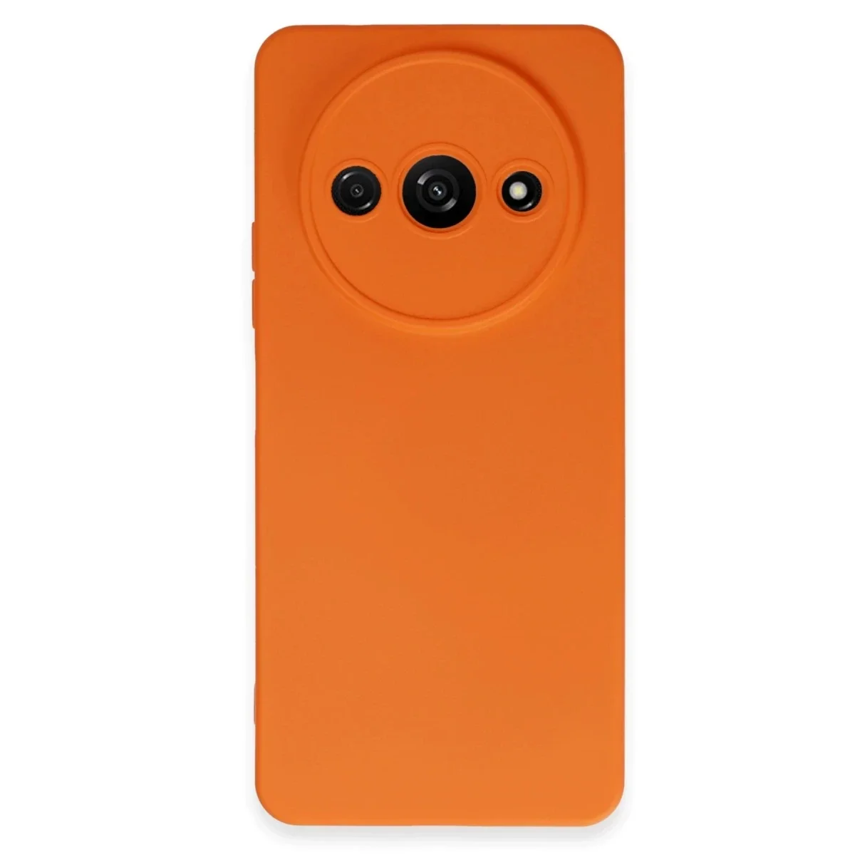 Xiaomi Redmi A3 4G Kılıf Nano içi Kadife Silikon - Turuncu Xiaomi Redmi A3 4G Kılıf Nano içi Kadife Silikon - Turuncu