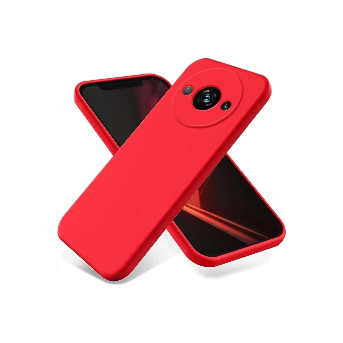 Xiaomi Redmi A3 4G Kılıf First Silikon - Kırmızı