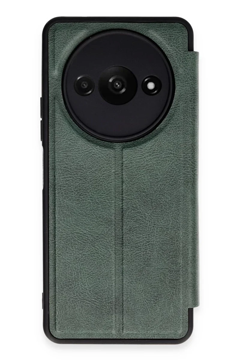 Xiaomi Redmi A3 4G Kılıf Flip Cover - Koyu Yeşil Xiaomi Redmi A3 4G Kılıf Flip Cover - Koyu Yeşil