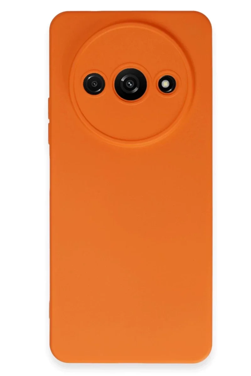 Xiaomi Redmi A3 4G Kılıf Nano içi Kadife Silikon - Turuncu Xiaomi Redmi A3 4G Kılıf Nano içi Kadife Silikon - Turuncu