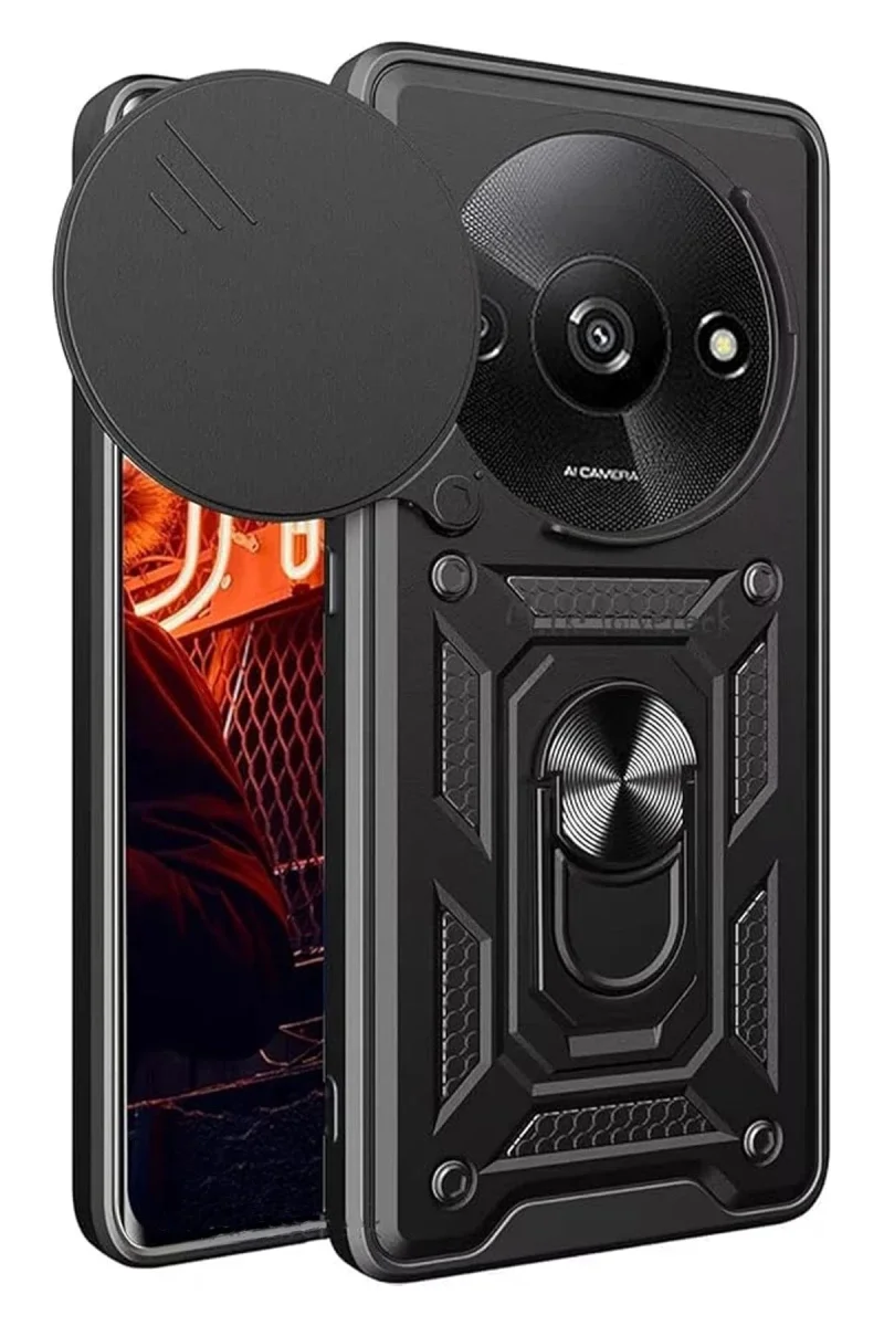 Xiaomi Redmi A3 4G Kılıf Pars Lens Yüzüklü Silikon - Siyah Xiaomi Redmi A3 4G Kılıf Pars Lens Yüzüklü Silikon - Siyah