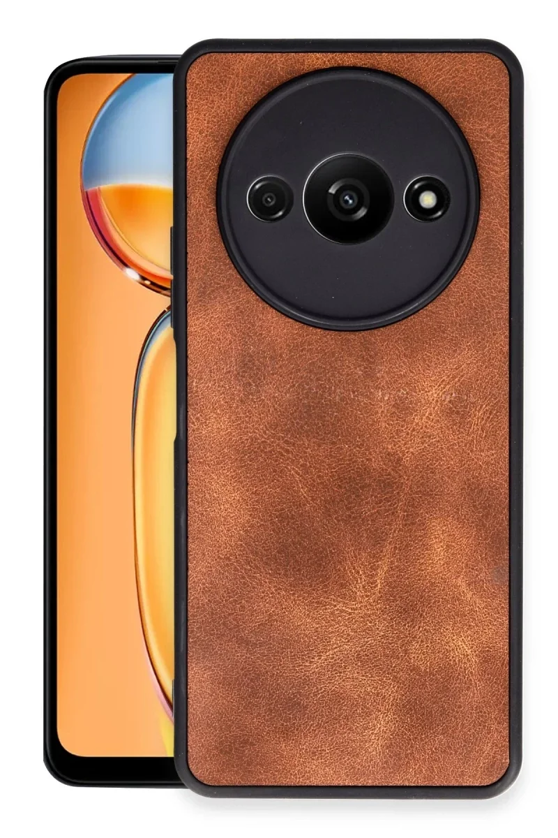 Xiaomi Redmi A3 4G Kılıf Aras Deri Kapak - Taba
