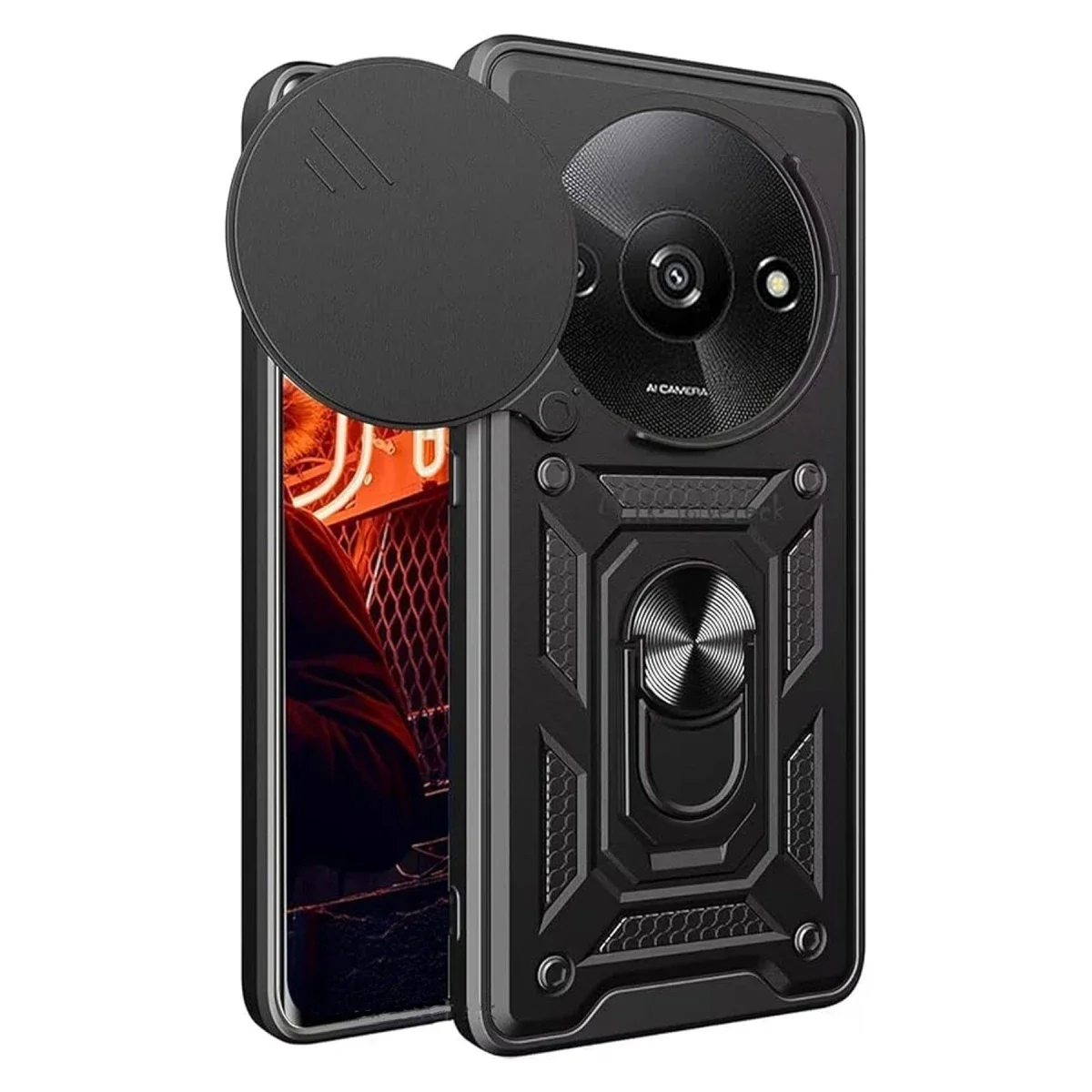Xiaomi Redmi A3 4G Kılıf Pars Lens Yüzüklü Silikon - Siyah Xiaomi Redmi A3 4G Kılıf Pars Lens Yüzüklü Silikon - Siyah