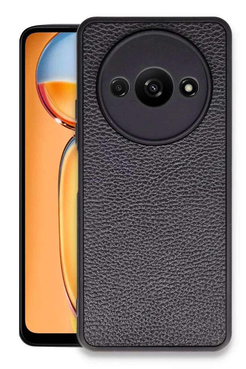 Xiaomi Redmi A3 4G Kılıf Aras Deri Kapak - Siyah