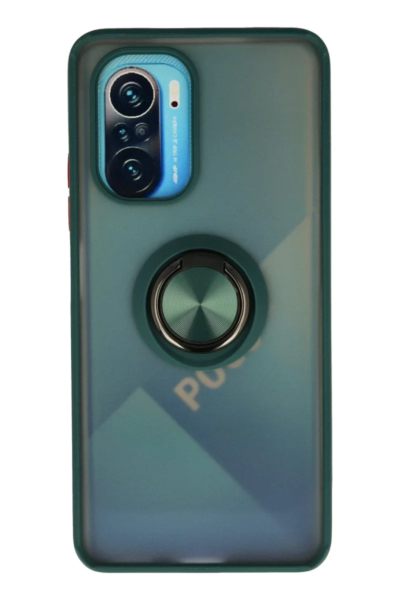Xiaomi Redmi K40 Kılıf Montreal Yüzüklü Silikon Kapak - Yeşil Fiyatı, Yorumları ve Özellikleri