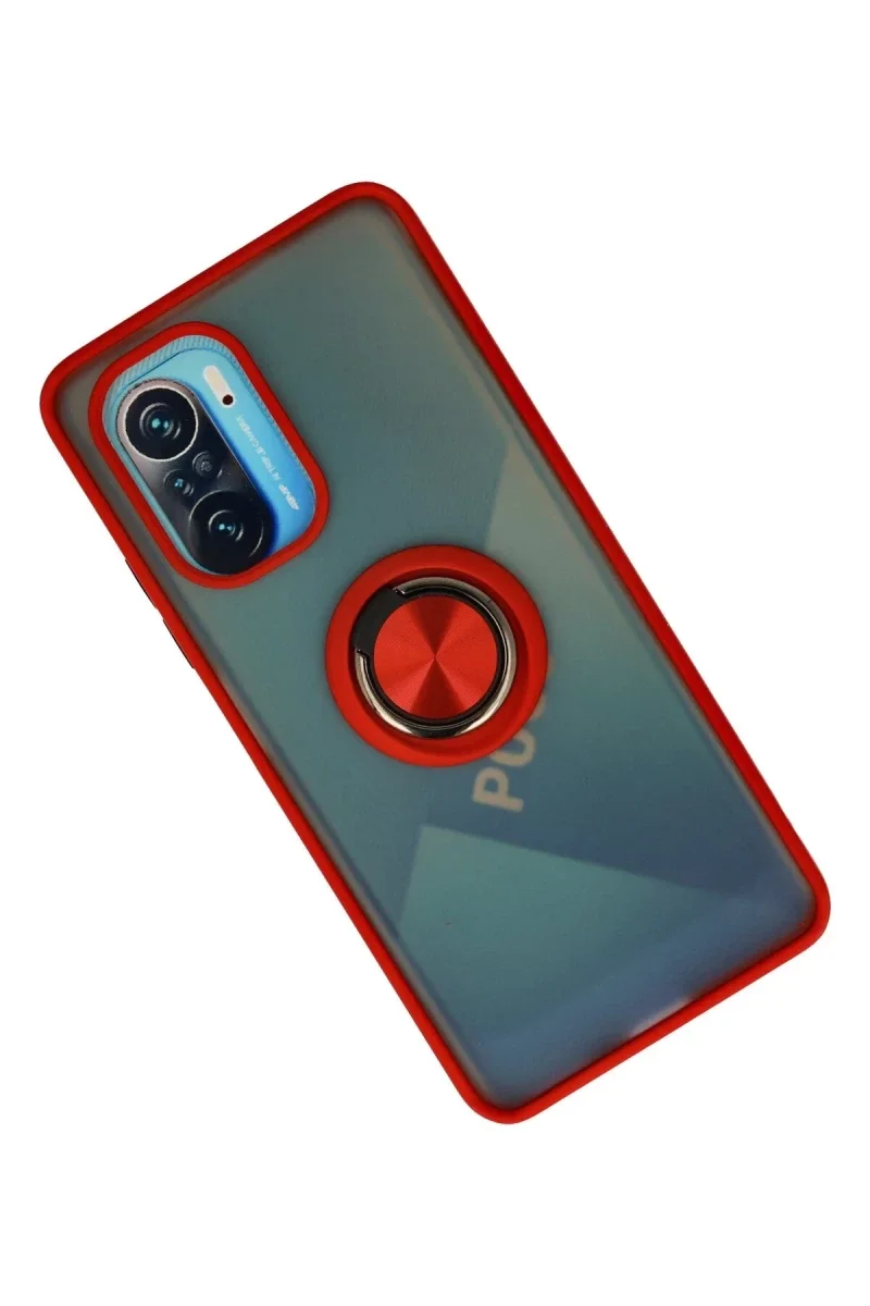 Xiaomi Redmi K40 Kılıf Montreal Yüzüklü Silikon Kapak - Kırmızı Fiyatı, Yorumları ve Özellikleri