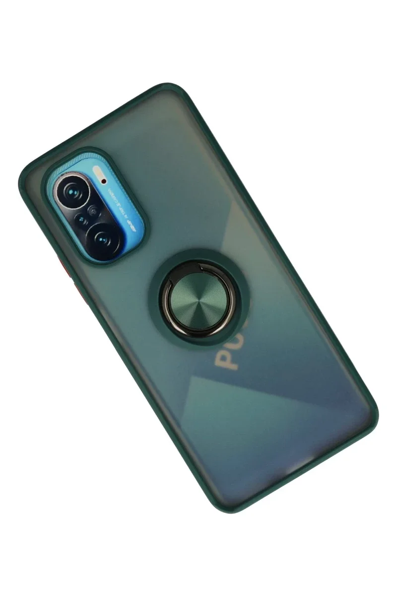 Xiaomi Redmi K40 Kılıf Montreal Yüzüklü Silikon Kapak - Yeşil Fiyatı, Yorumları ve Özellikleri