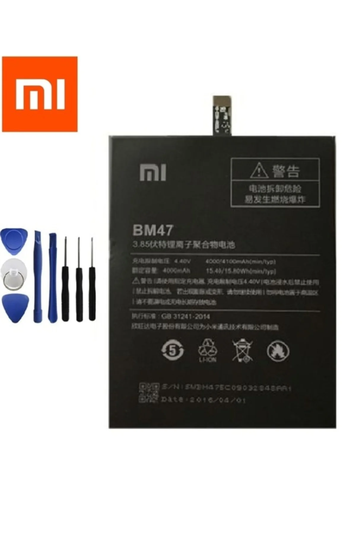 Xiaomi Redmi Mi 3/3s/4x Pil Batarya Bm47 Ve Tamir Seti