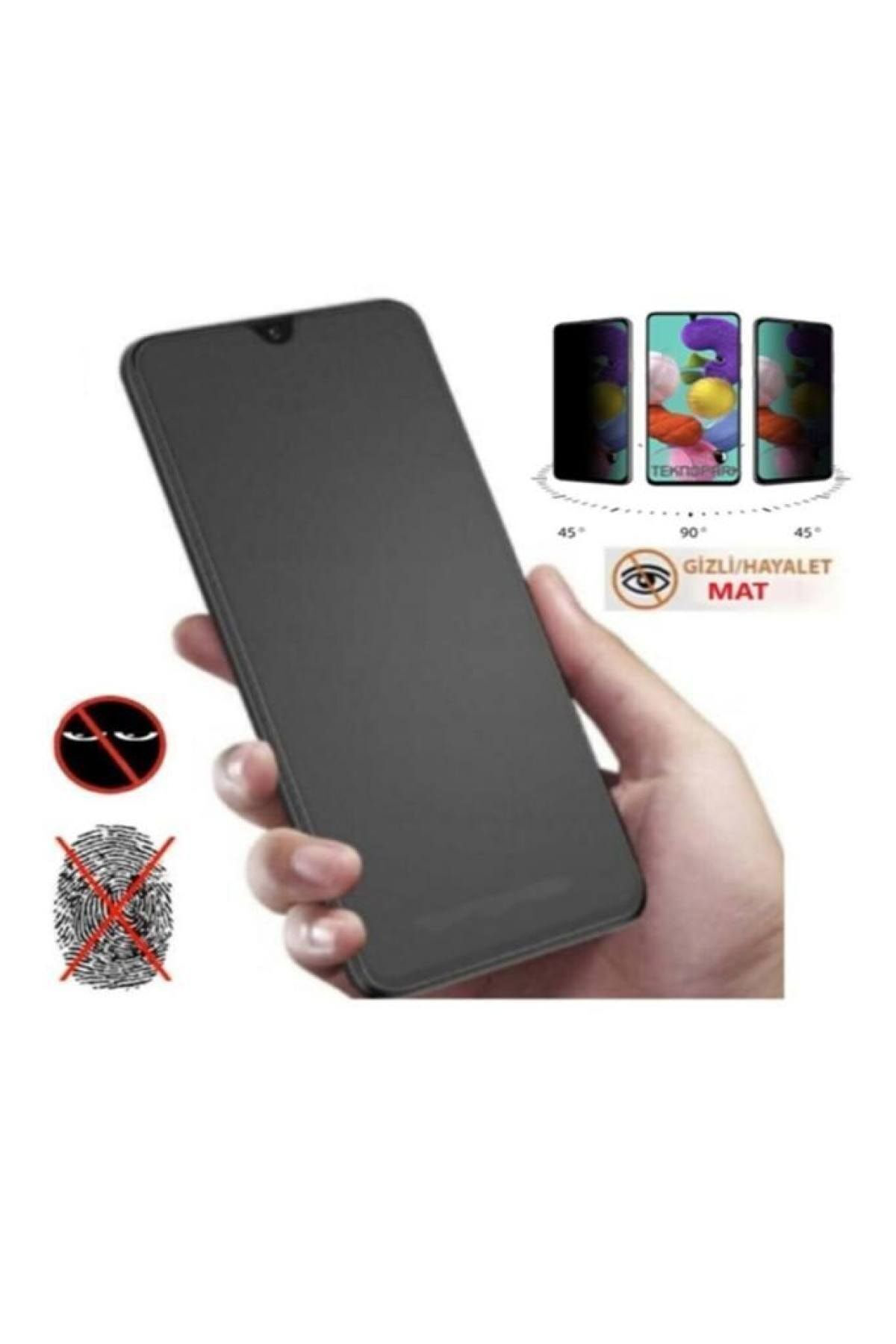 Xiaomi Redmi Note 9s Mat Hayalet Ekran Gizli Privacy Tam Kaplayan