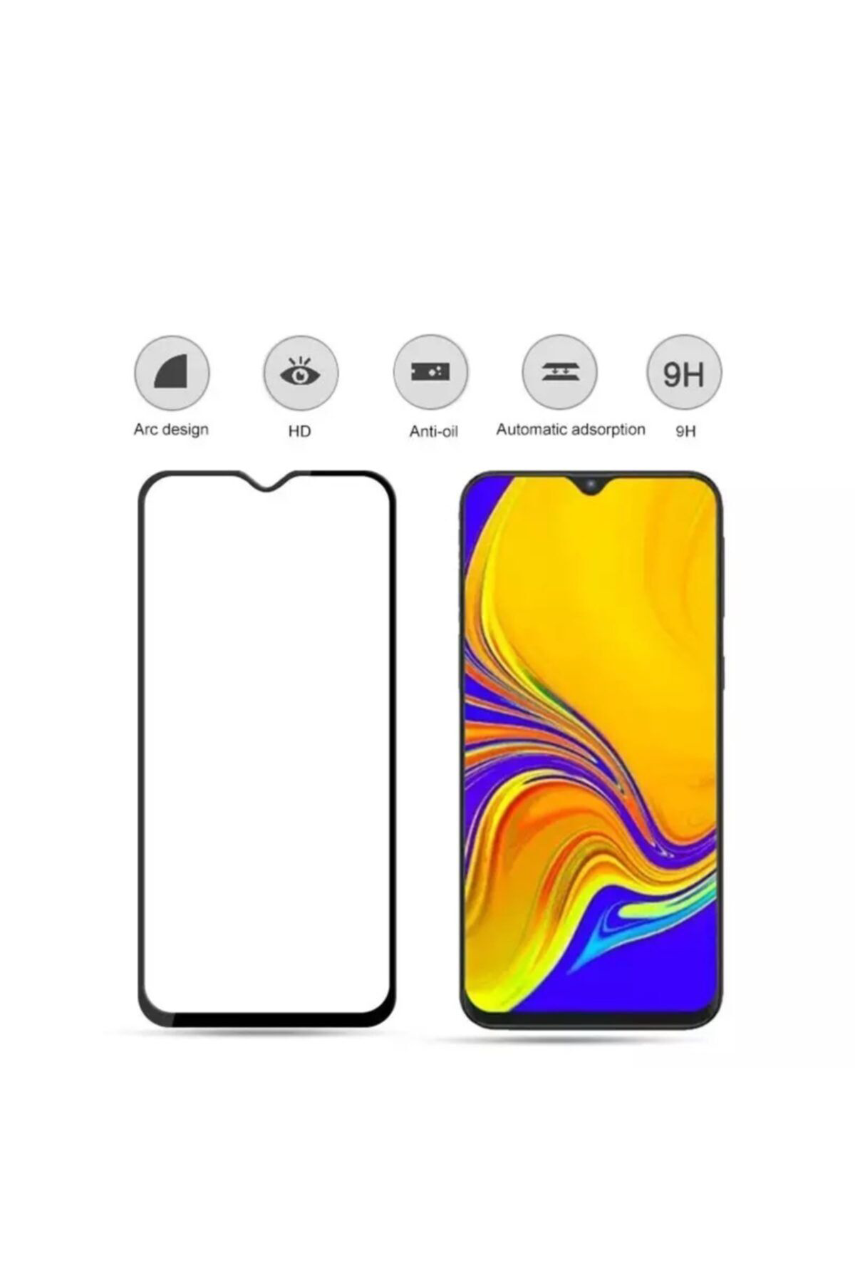 Xiaomi Redmi Note8 Pro 5d-6d Kavisli Tam Kaplar Temperli Kırılmaz