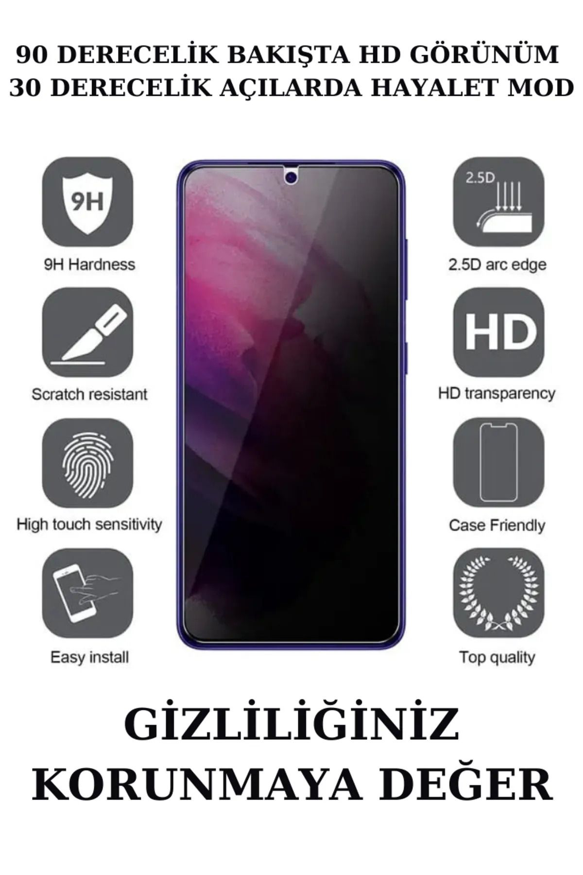 Xiaomi Redmi Note 13 Pro 4g Tam Kaplayan Hayalet (PRİVACY) Nano S