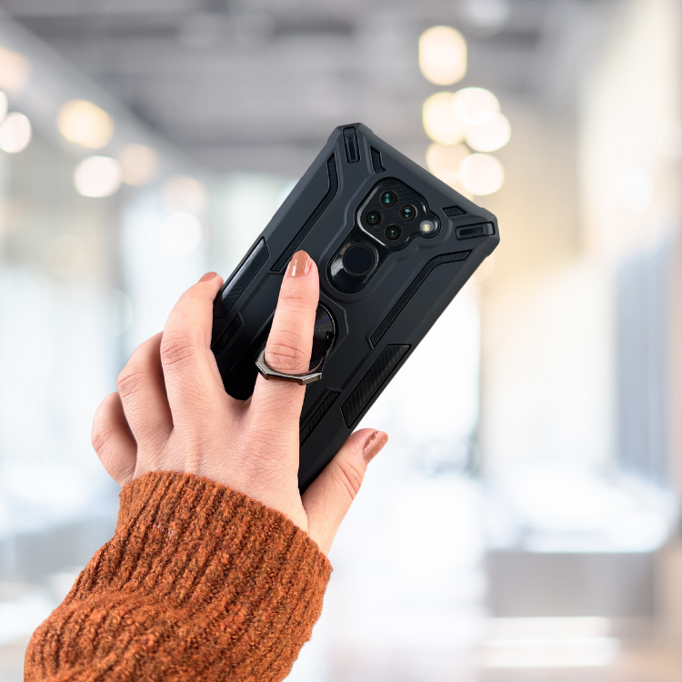 XİAOMİ REDMİ NOTE 9 YÜZÜKLÜ STANDLI  TANK KILIF  (ARMOR MILITARY 