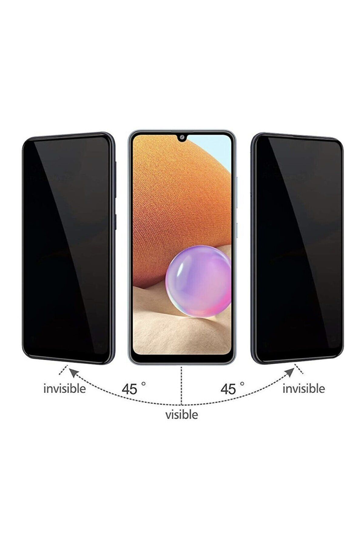 Xiaomi Redmi Note 9 Uyumlu Hayalet Privacy Gizlilik Filitreli Ful