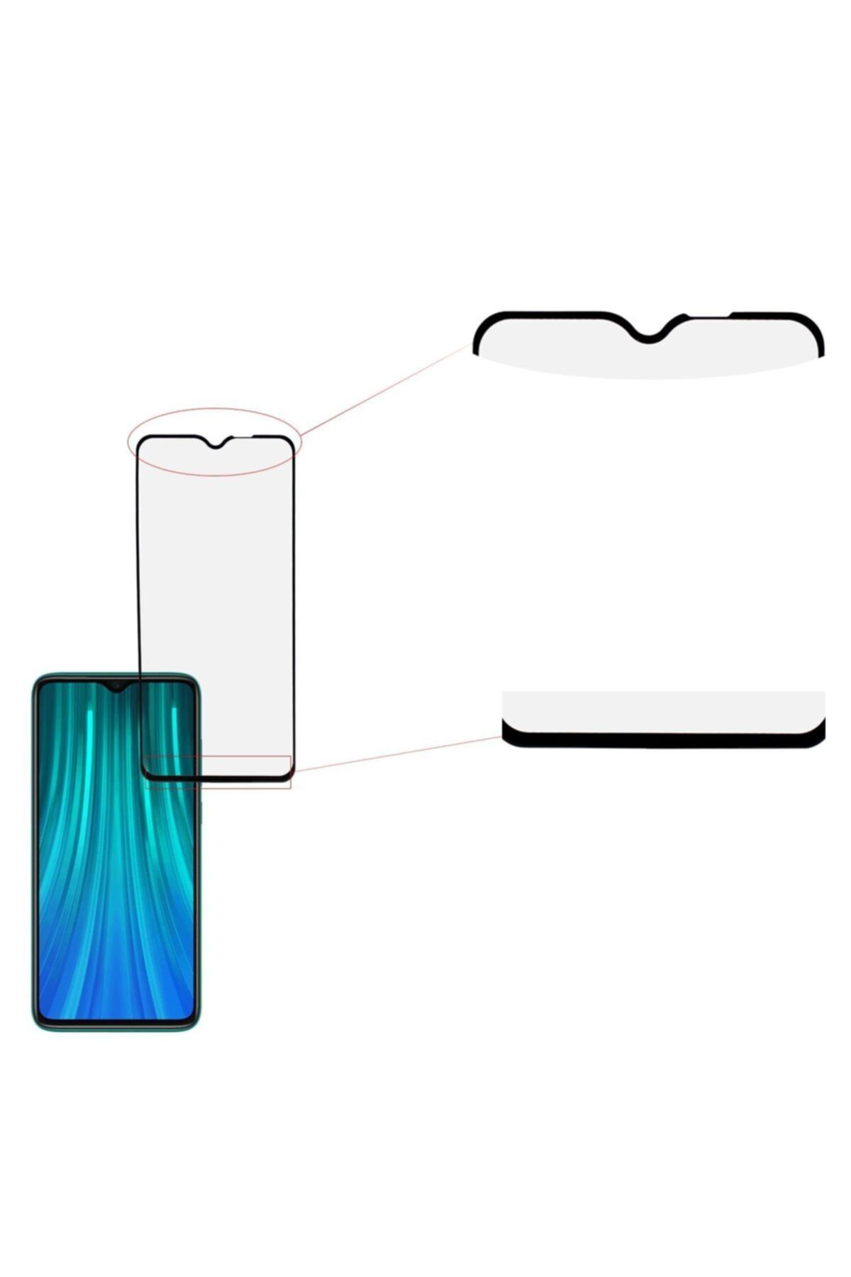 Xiaomi Redmi Note 8 Pro Siyah 6d Renkli Nano Ekran Koruyucu Tam K