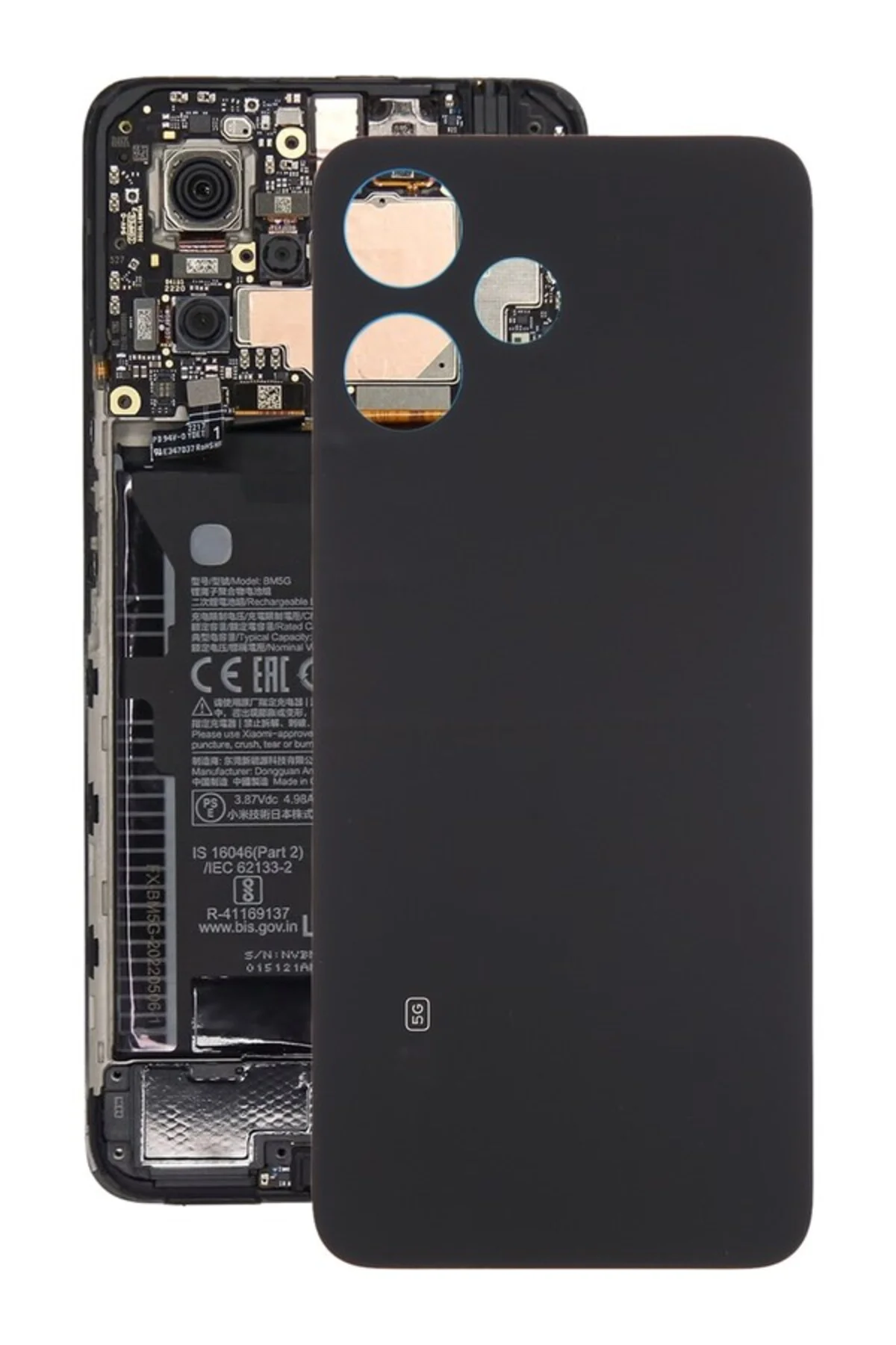 Xiaomi Redmi Not 12R Arka Kapak Için Siyah