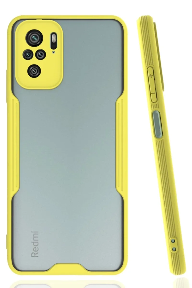 Xiaomi Redmi Note 10 Kılıf Platin Silikon - Sarı Xiaomi Redmi Note 10 Kılıf Platin Silikon - Sarı