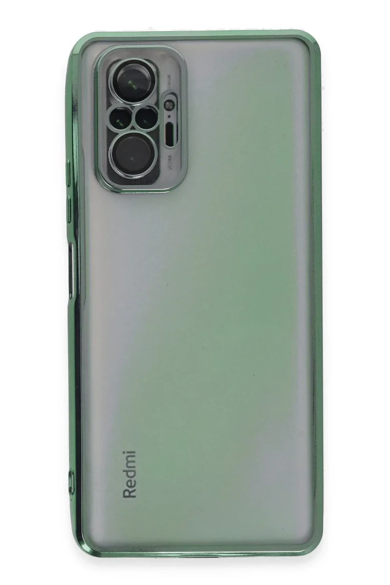 Xiaomi Redmi Note 10 Pro Kılıf Razer Lensli Silikon - Yeşil