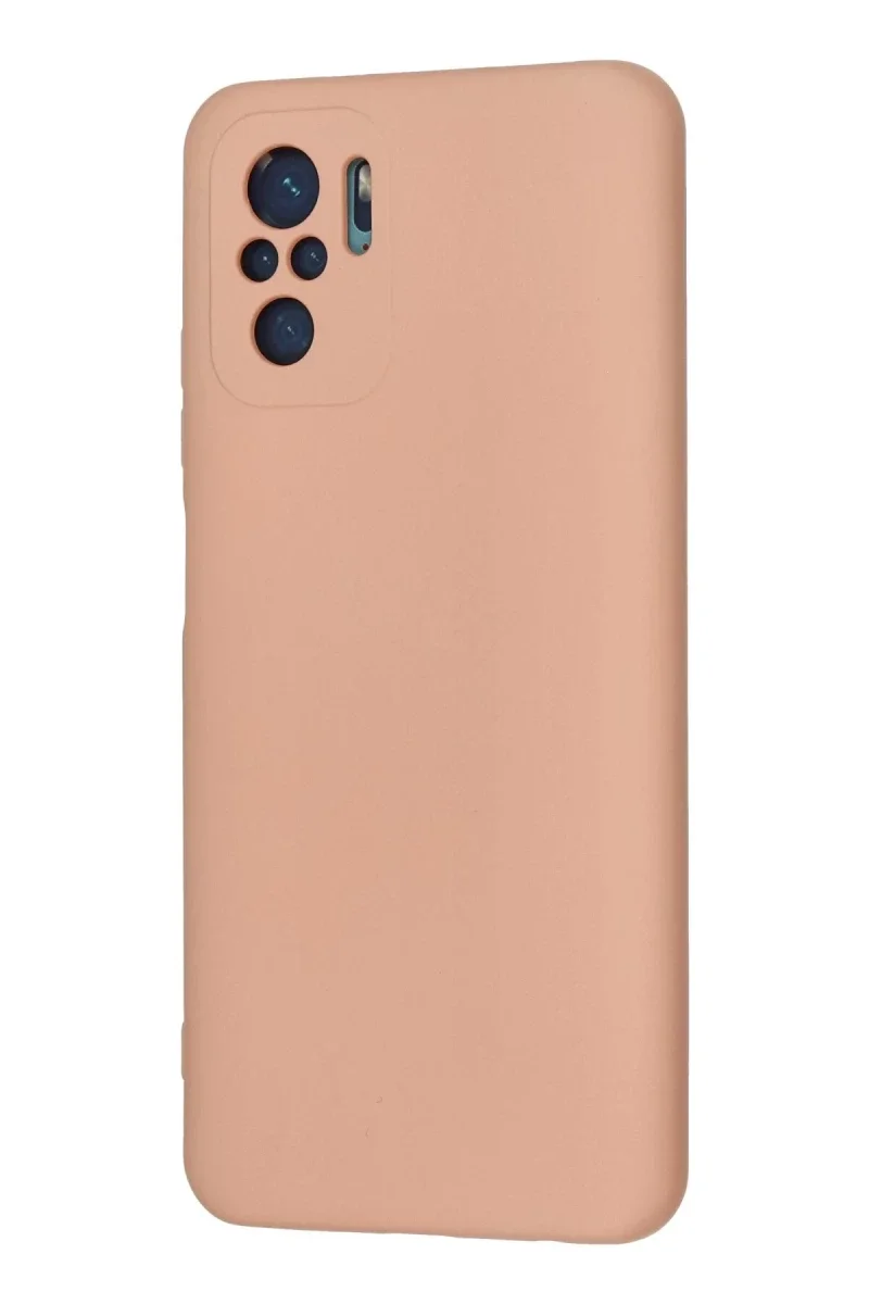 Xiaomi Redmi Note 10 Kılıf Nano içi Kadife Silikon - Pudra Xiaomi Redmi Note 10 Kılıf Nano içi Kadife Silikon - Pudra