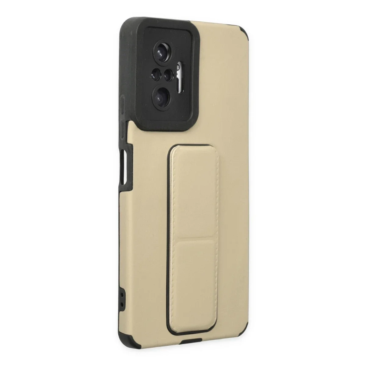 Xiaomi Redmi Note 10 Pro Kılıf Mega Standlı Silikon - Gold Xiaomi Redmi Note 10 Pro Kılıf Mega Standlı Silikon - Gold