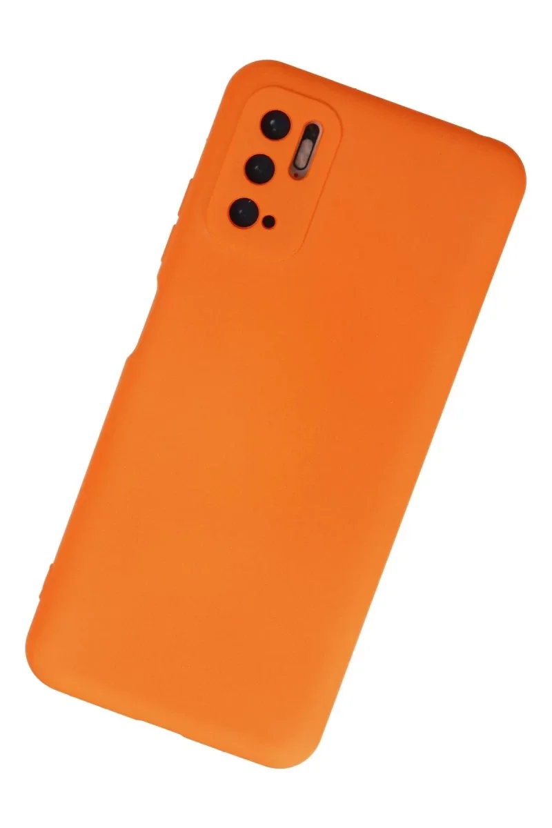 Xiaomi Redmi Note 10 5G Kılıf Nano içi Kadife Silikon - Turuncu Xiaomi Redmi Note 10 5G Kılıf Nano içi Kadife Silikon - Turuncu