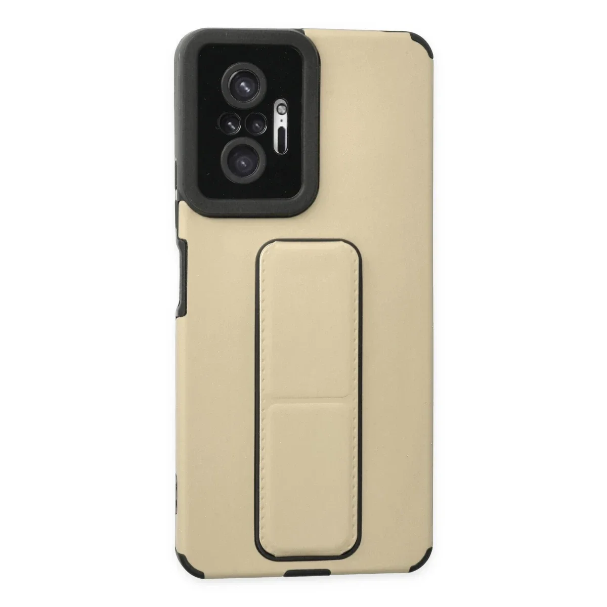 Xiaomi Redmi Note 10 Pro Kılıf Mega Standlı Silikon - Gold Xiaomi Redmi Note 10 Pro Kılıf Mega Standlı Silikon - Gold