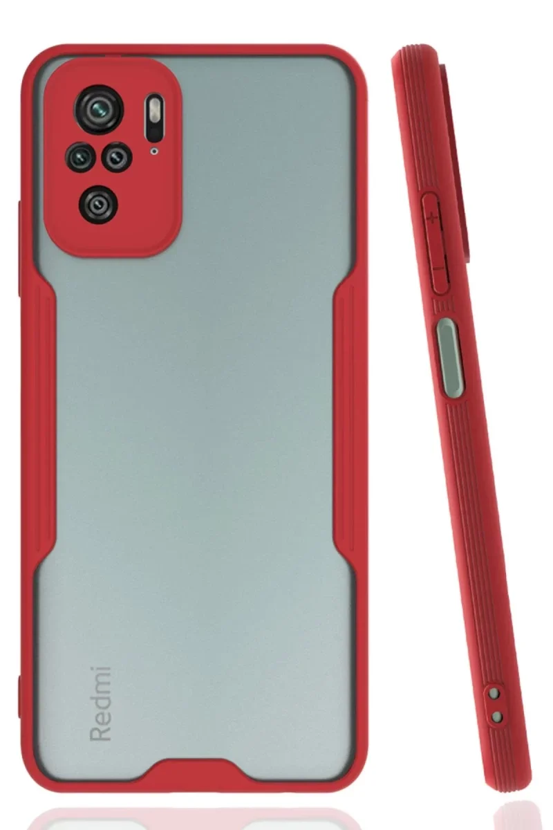 Xiaomi Redmi Note 10 Kılıf Platin Silikon - Kırmızı