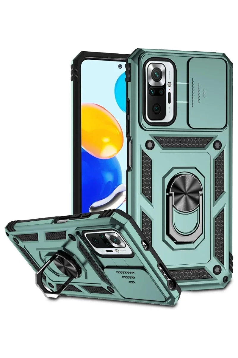 Xiaomi Redmi Note 10 Pro Kılıf Pars Lens Yüzüklü Silikon - Yeşil Fiyatı, Yorumları ve Özellikleri