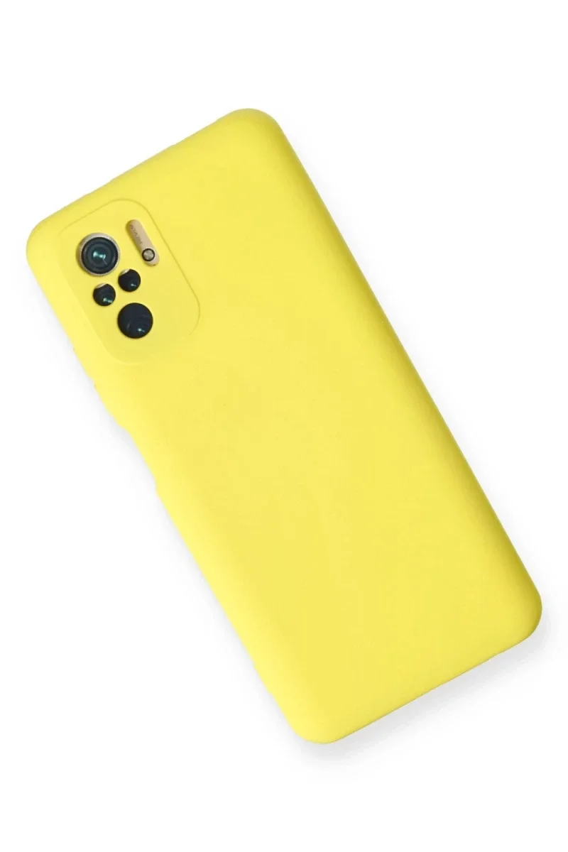 Xiaomi Redmi Note 10 Kılıf Nano içi Kadife Silikon - Sarı Xiaomi Redmi Note 10 Kılıf Nano içi Kadife Silikon - Sarı