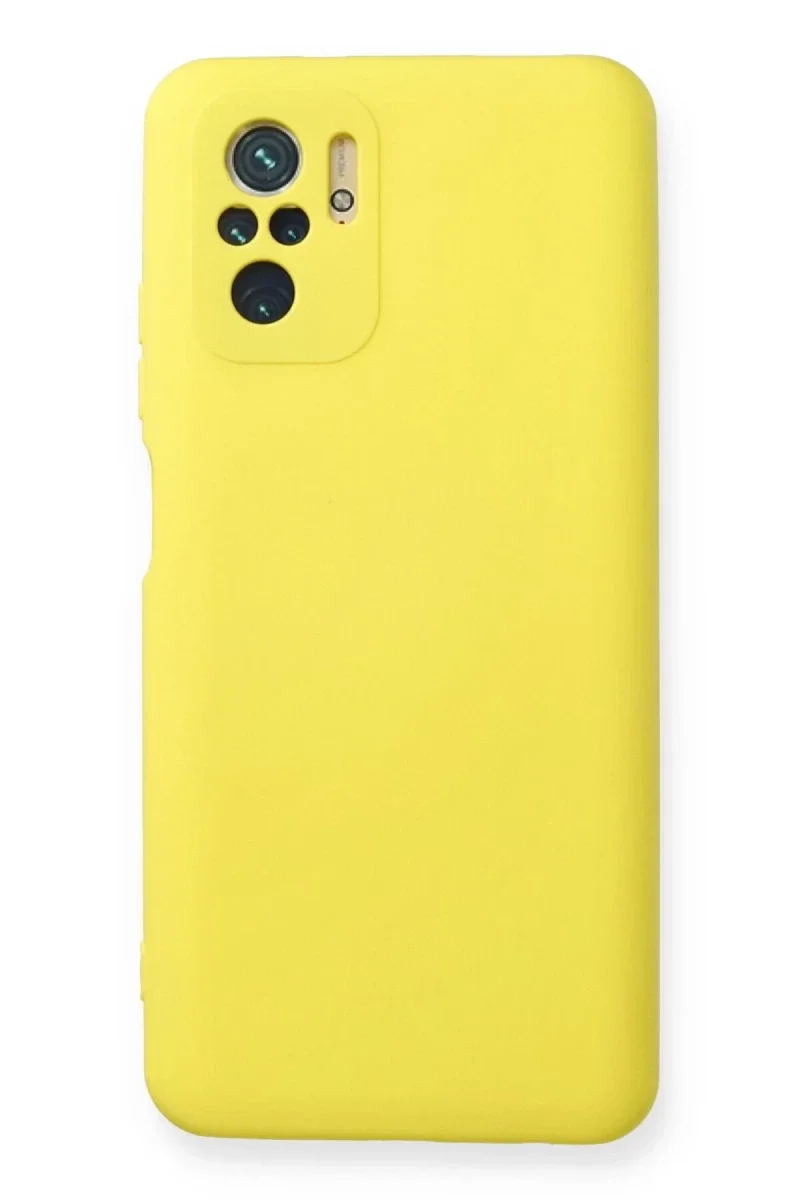 Xiaomi Redmi Note 10 Kılıf Nano içi Kadife Silikon - Sarı Xiaomi Redmi Note 10 Kılıf Nano içi Kadife Silikon - Sarı