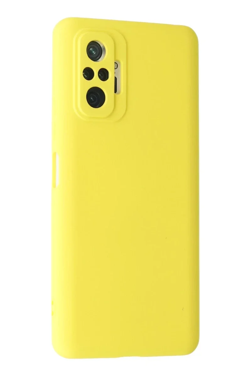 Xiaomi Redmi Note 10 Pro Kılıf Nano içi Kadife Silikon - Sarı