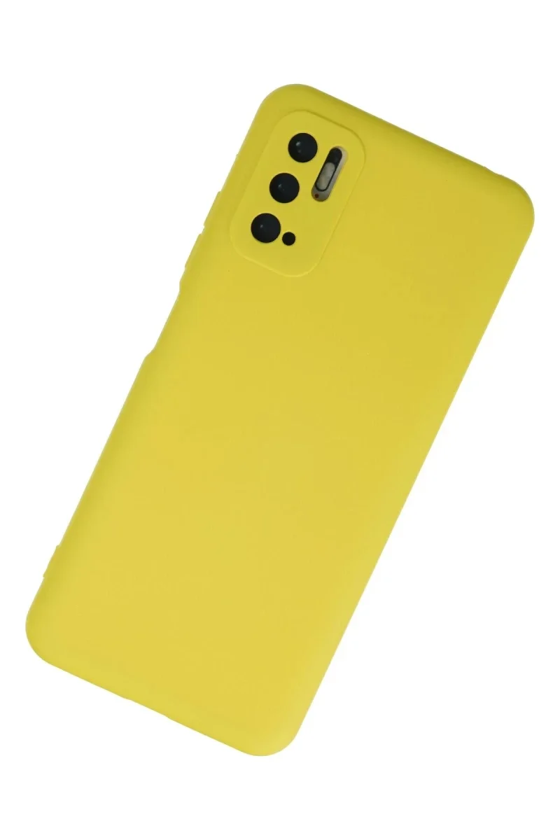 Xiaomi Redmi Note 10 5G Kılıf Nano içi Kadife Silikon - Sarı Xiaomi Redmi Note 10 5G Kılıf Nano içi Kadife Silikon - Sarı