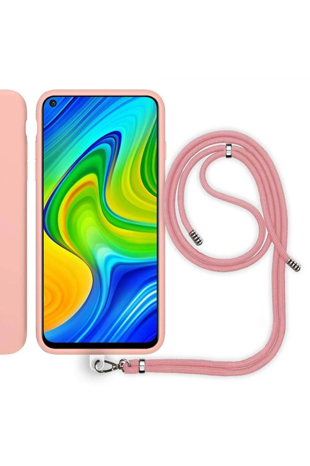 Xiaomi Redmi Note 10 Pro Max Ip Askılı Silikon Kılıf Lacivert