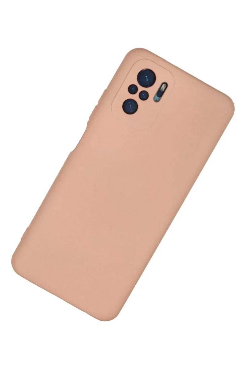 Xiaomi Redmi Note 10 Kılıf Nano içi Kadife Silikon - Pudra Xiaomi Redmi Note 10 Kılıf Nano içi Kadife Silikon - Pudra