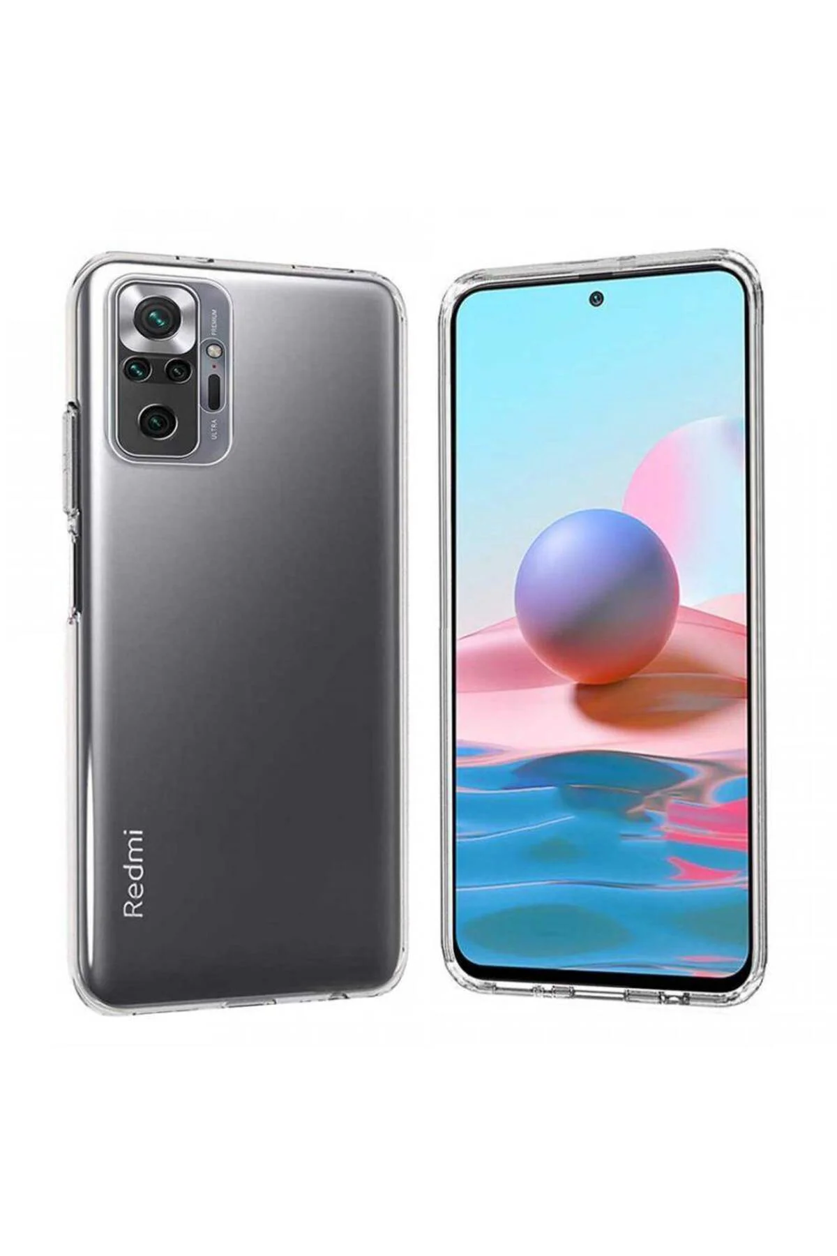 Xiaomi Redmi Note 10 Pro Max Çift Taraflı Silikon Kılıf Şeffaf