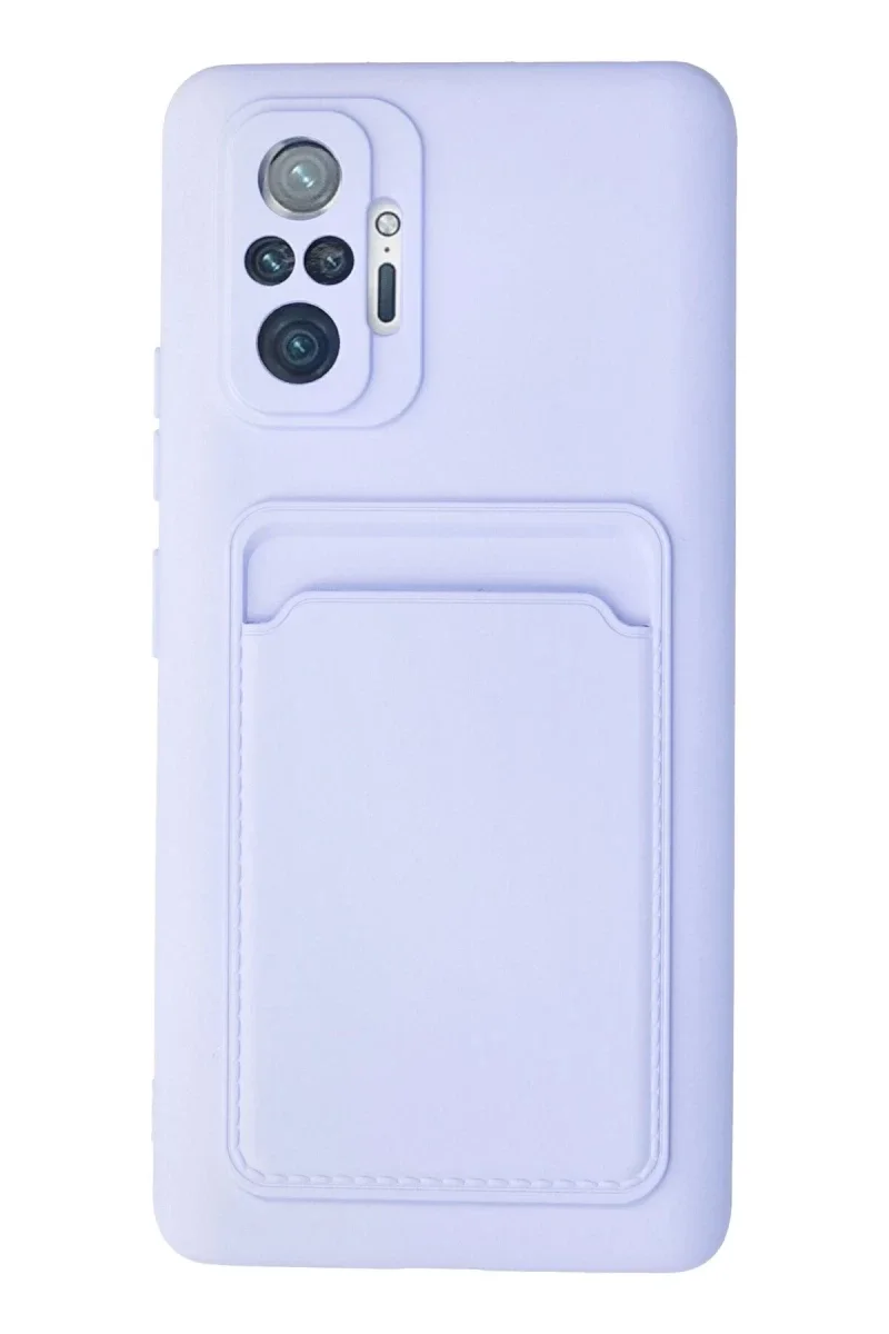 Xiaomi Redmi Note 10 Pro Kılıf Kelvin Kartvizitli Silikon - Lila