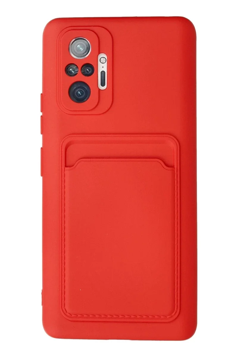 Xiaomi Redmi Note 10 Pro Kılıf Kelvin Kartvizitli Silikon - Kırmızı Xiaomi Redmi Note 10 Pro Kılıf Kelvin Kartvizitli Silikon - Kırmızı